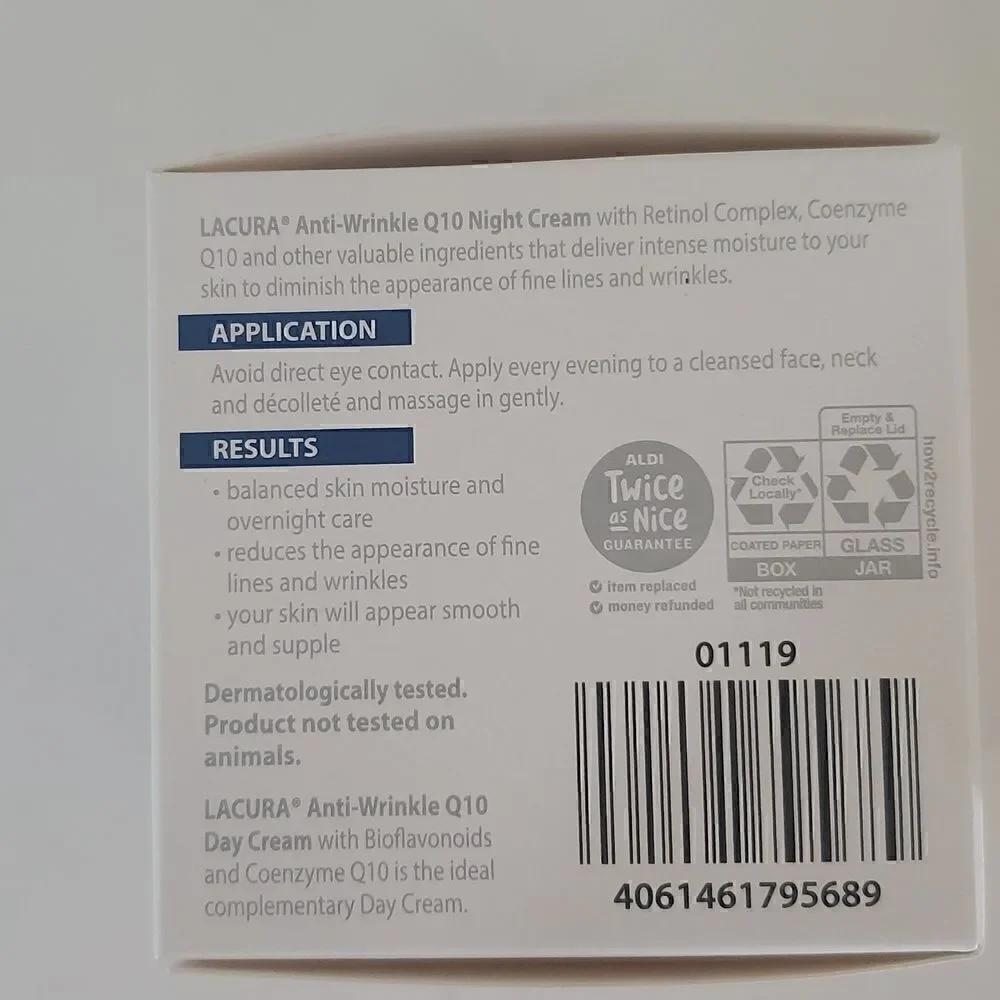 Lacura Face Care Anti-Wrinkle Night Cream Q10 1.7oz Set of 3